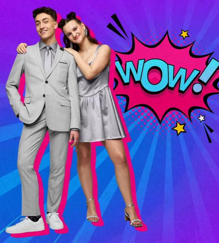 Light Grey Suit Prom Look sold by Tip Top