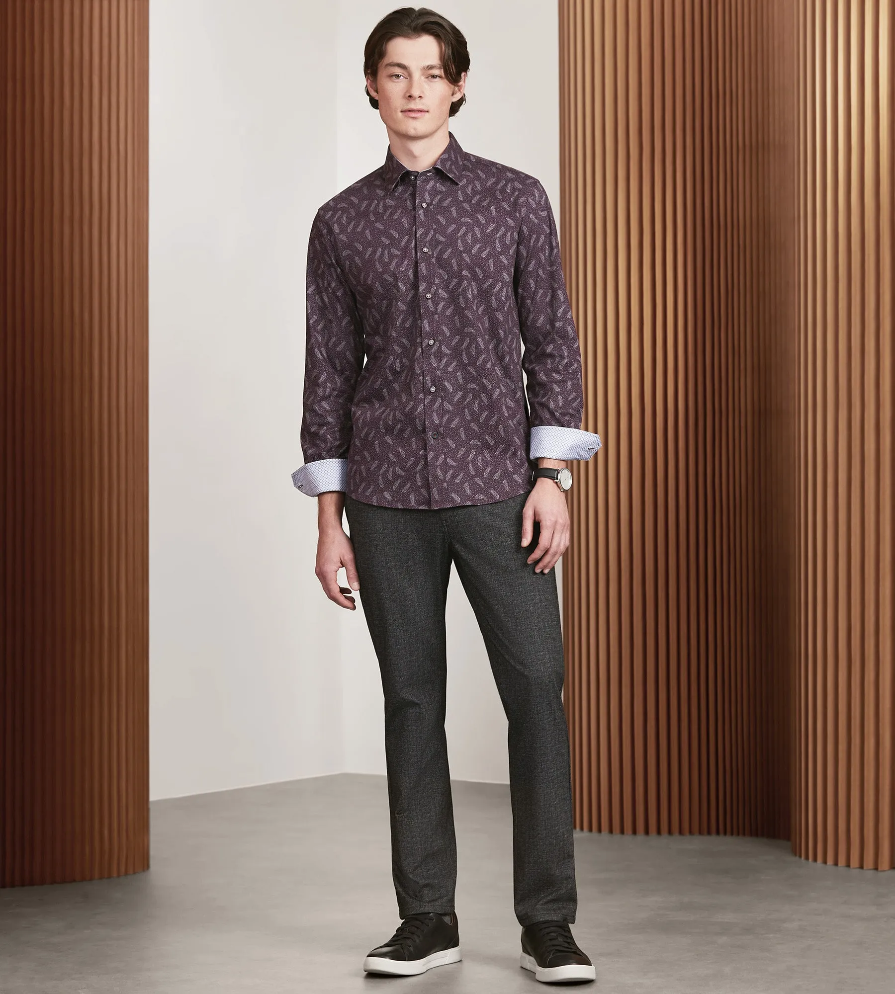 Modern Fit 360 Stretch Long Sleeve Paisley Printed Sport Shirt sold by Tip Top product image thumbnail 3