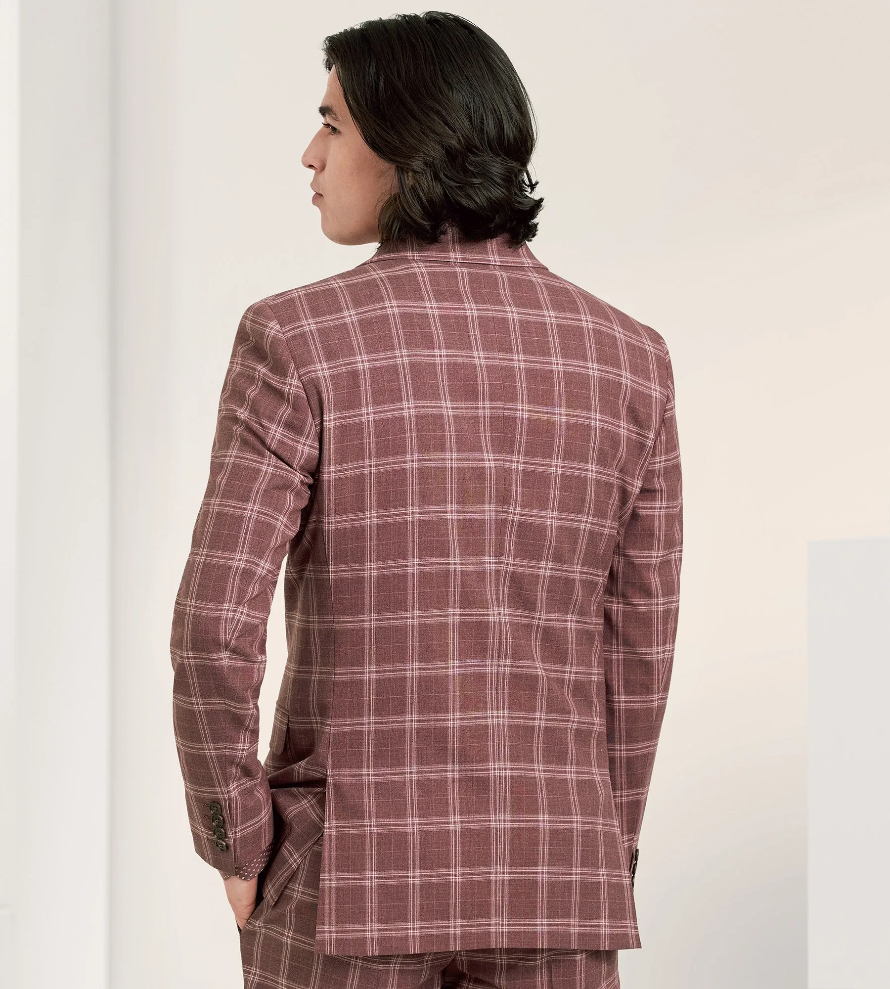 Slim Fit Check Suit Separate Jacket sold by Tip Top product image thumbnail 4