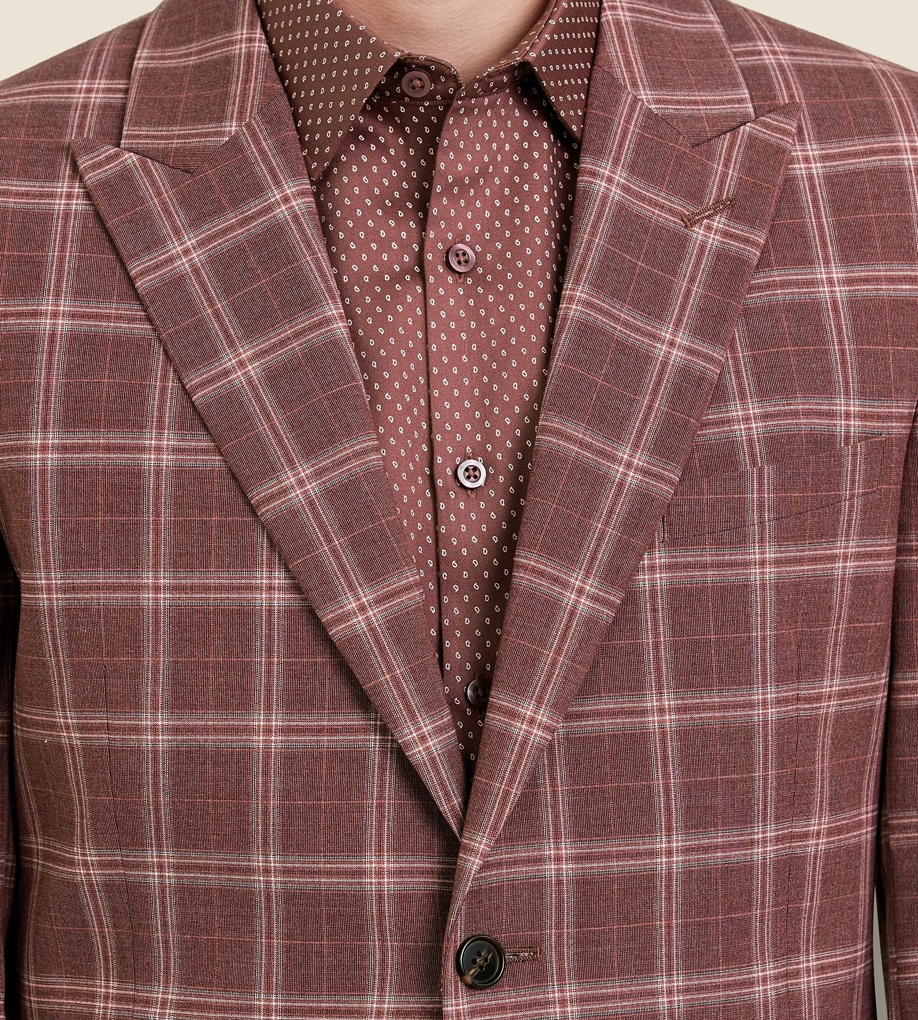 Slim Fit Check Suit Separate Jacket sold by Tip Top product image thumbnail 2