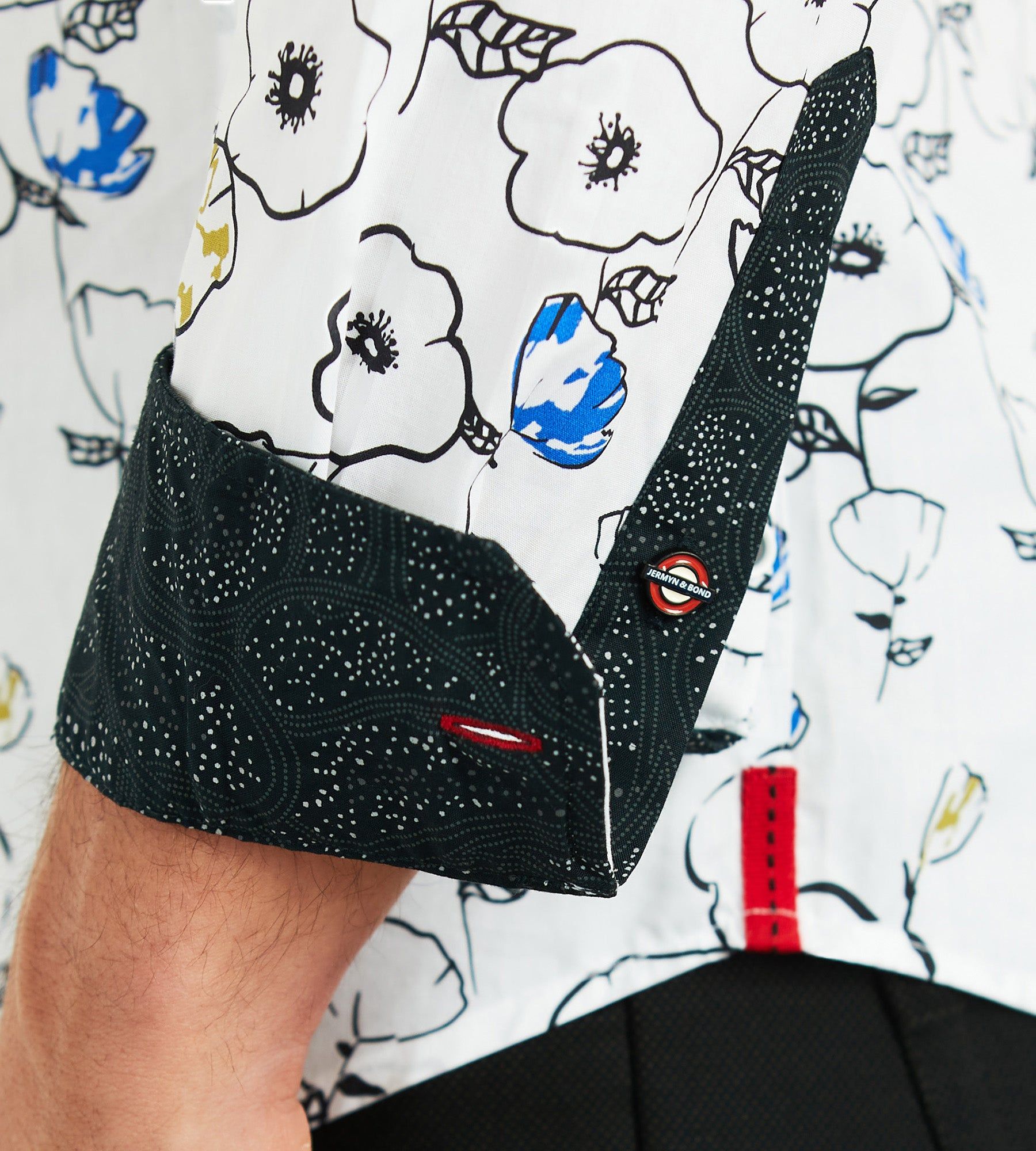 Modern Fit Long-Sleeve Double-Collar Floral Print Sport Shirt sold by Tip Top product image thumbnail 3