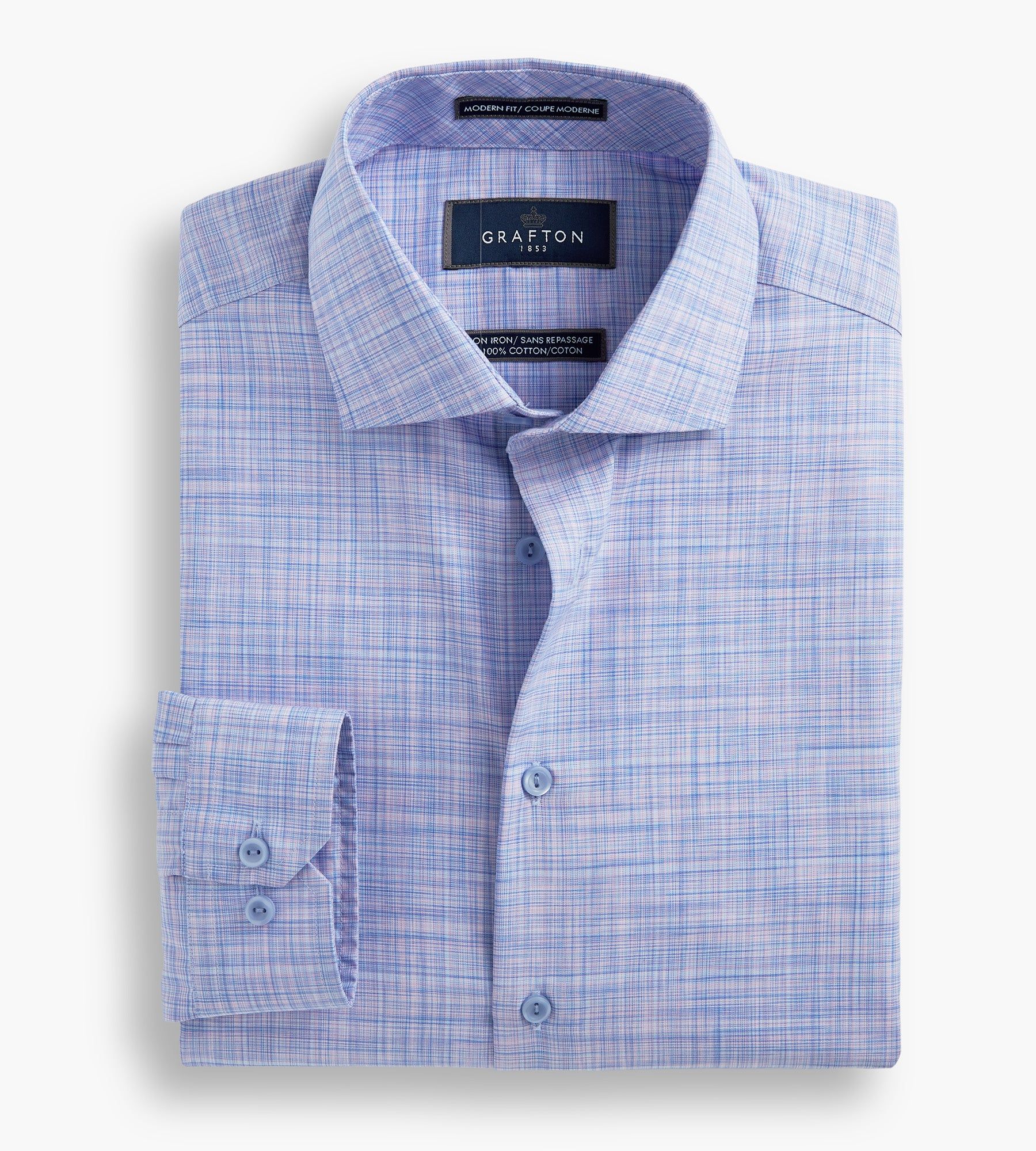 Modern Fit Textured Print Dress Shirt sold by Tip Top