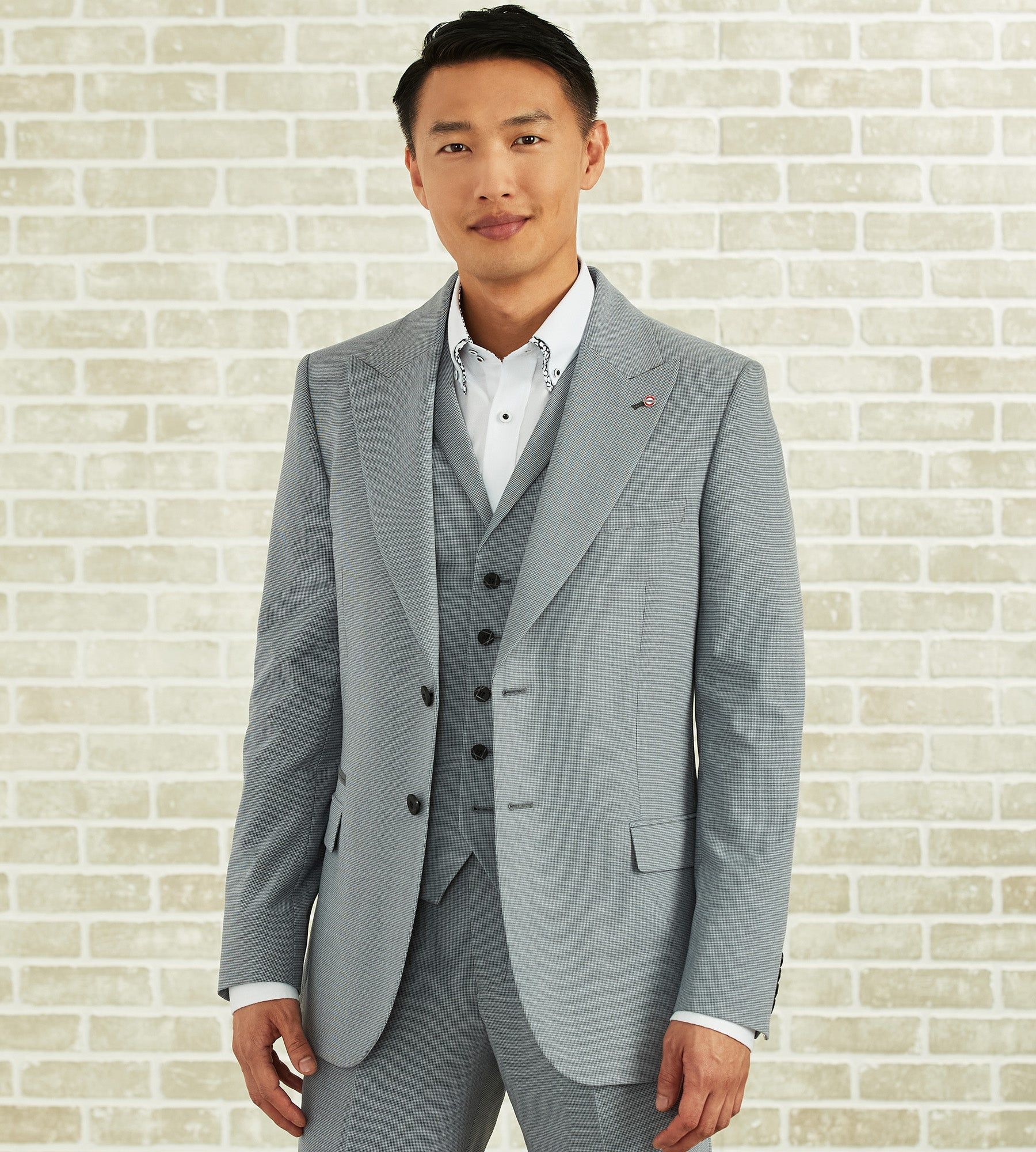 Slim Fit Peak Lapel Suit sold by Tip Top product image thumbnail 4