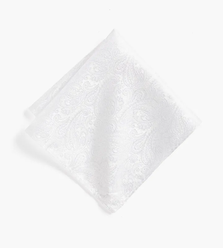 Tonal Paisley Pocket Square sold by Tip Top