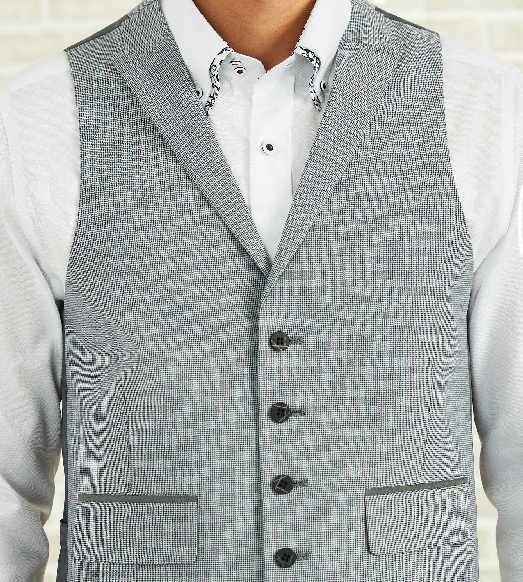 Slim Fit Peak Lapel Suit Separate Vest sold by Tip Top product image thumbnail 3