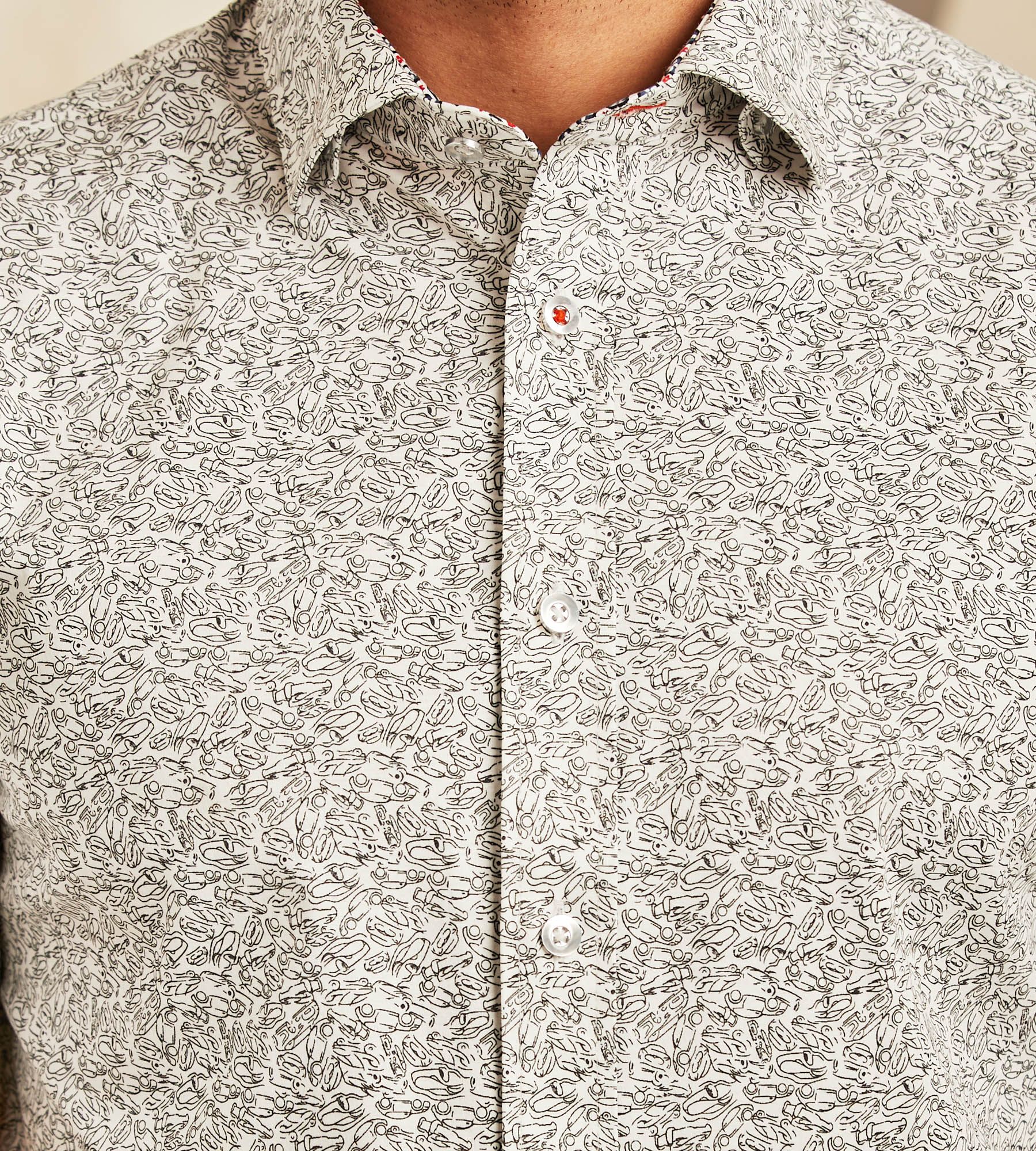 Modern Fit Short-Sleeve Car Print 360° Stretch Soft Touch Sport Shirt sold by Tip Top product image thumbnail 3