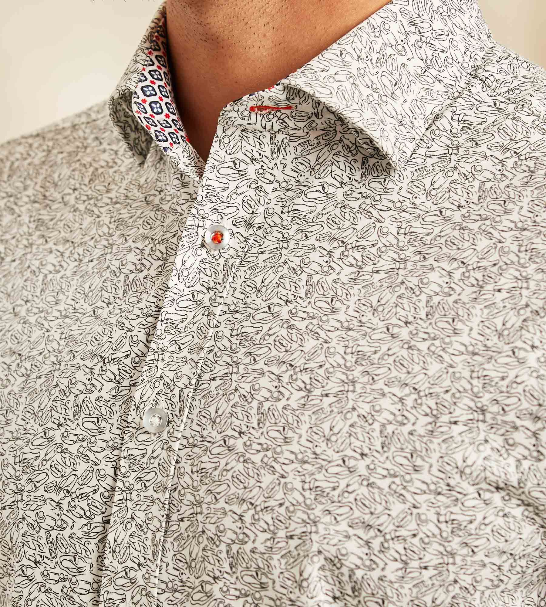 Modern Fit Short-Sleeve Car Print 360° Stretch Soft Touch Sport Shirt sold by Tip Top product image thumbnail 2