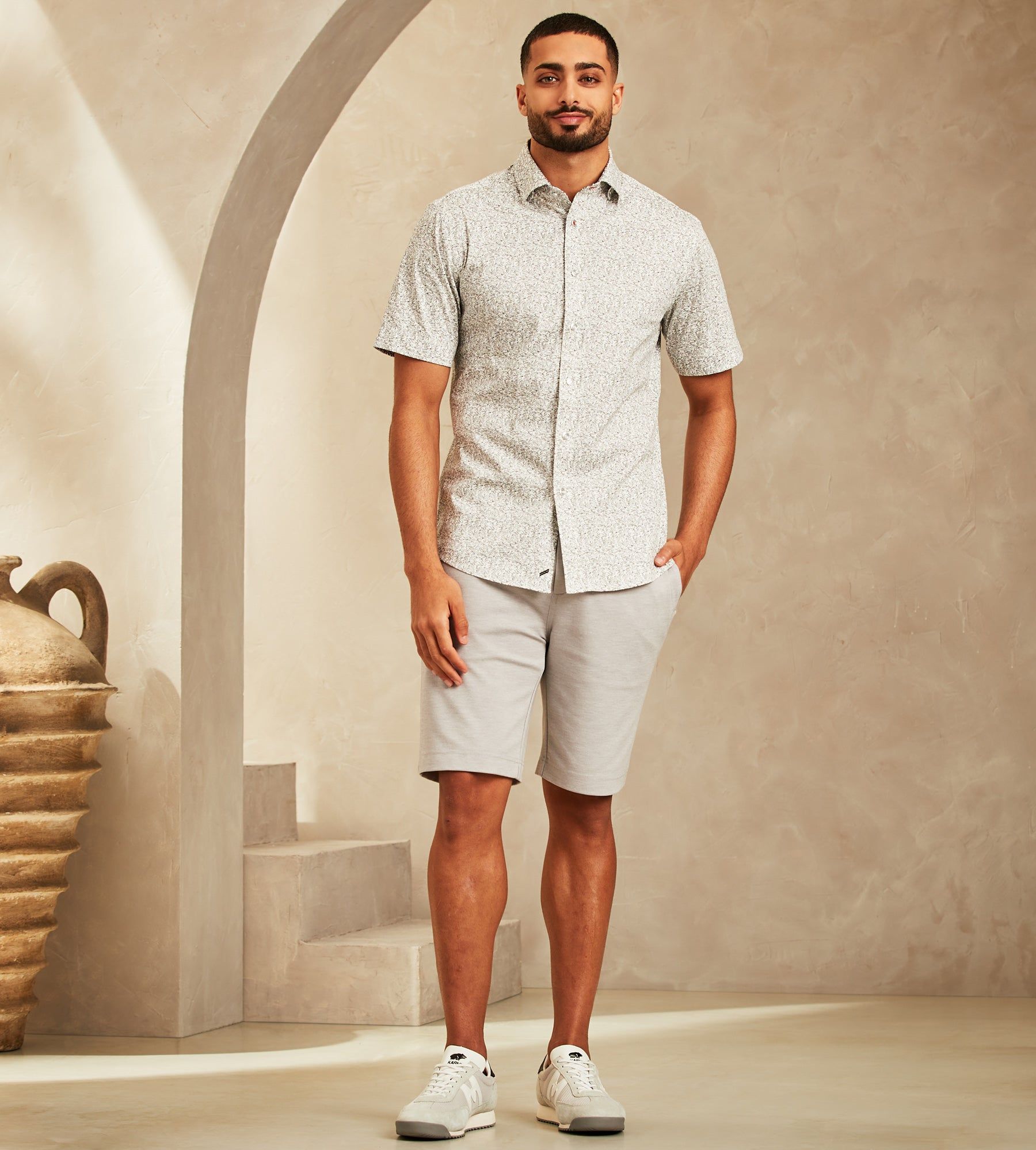 Modern Fit Short-Sleeve Car Print 360° Stretch Soft Touch Sport Shirt sold by Tip Top product image thumbnail 4