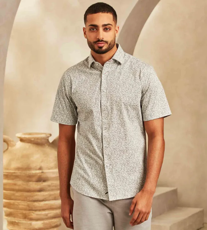 Modern Fit Short-Sleeve Car Print 360° Stretch Soft Touch Sport Shirt sold by Tip Top