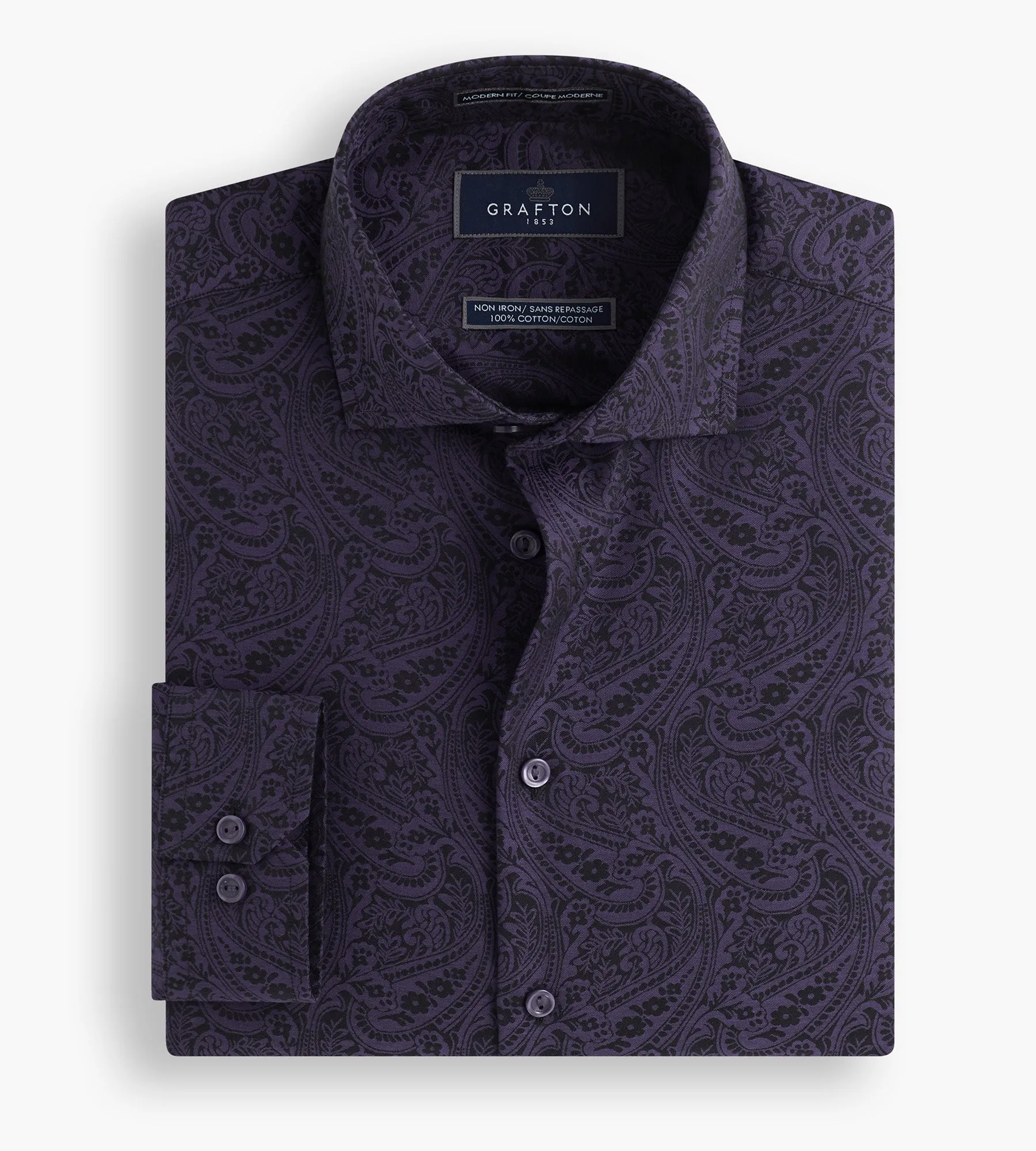 Modern Fit Ultra-Luxe Paisley Dress Shirt sold by Tip Top