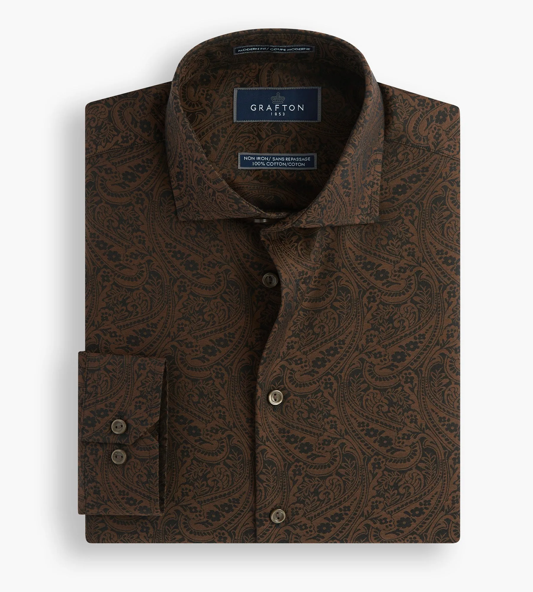 Modern Fit Ultra-Luxe Paisley Dress Shirt sold by Tip Top