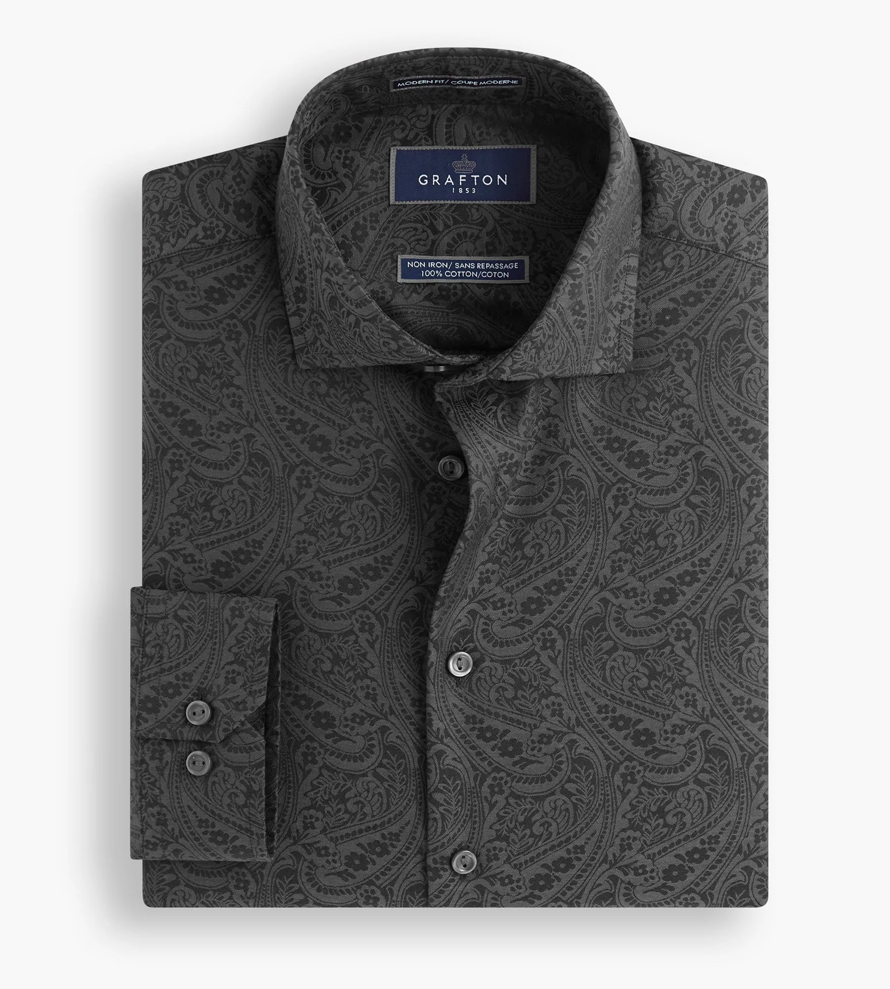 Modern Fit Ultra-Luxe Paisley Dress Shirt sold by Tip Top