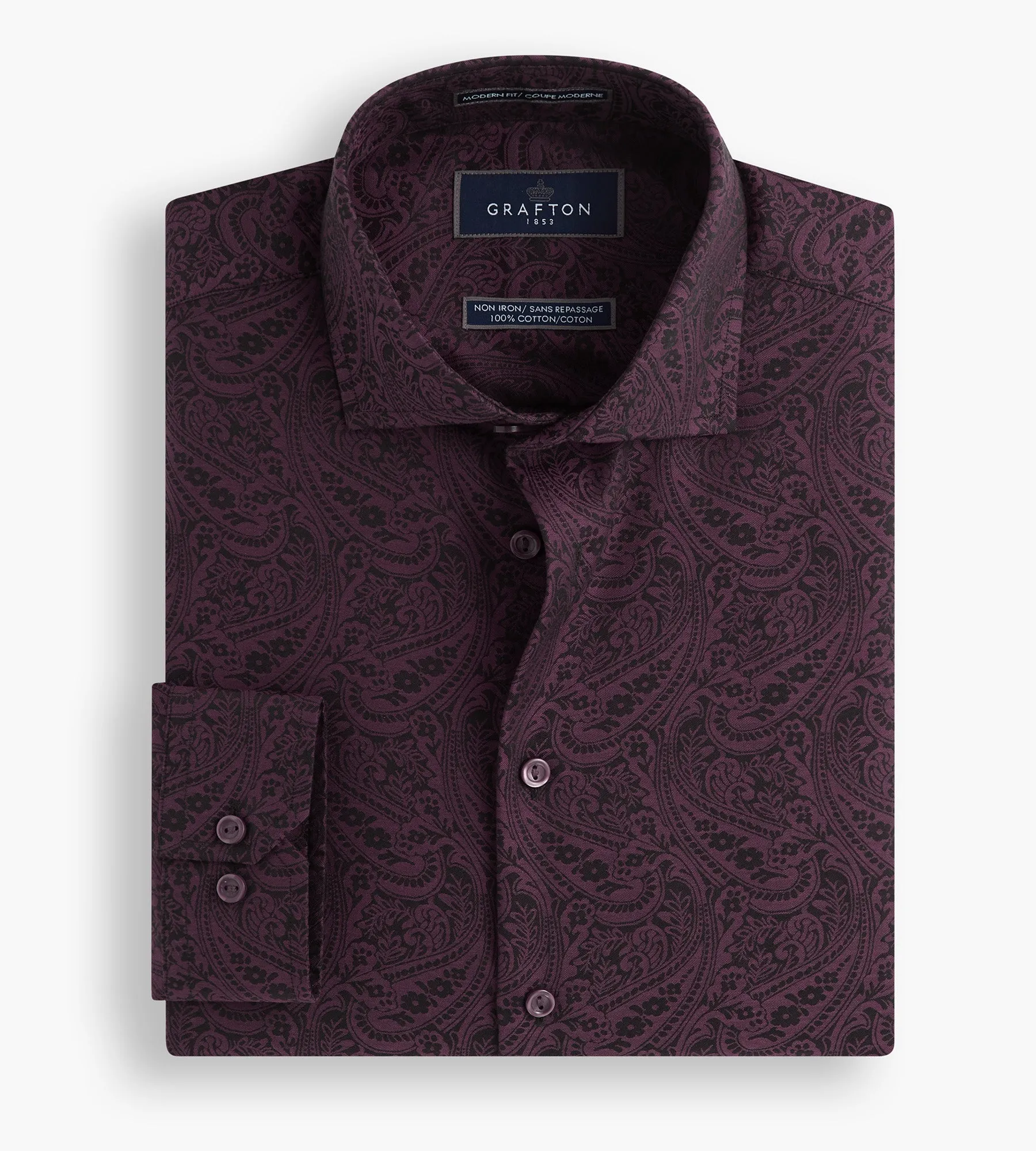 Modern Fit Ultra-Luxe Paisley Dress Shirt sold by Tip Top