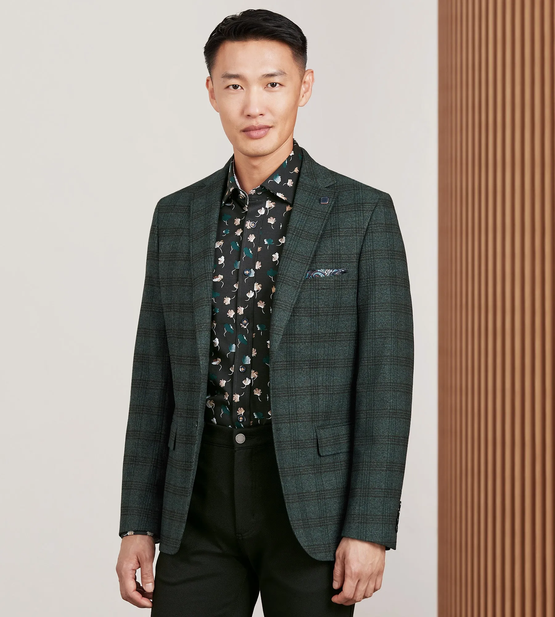 Modern Fit Woven Plaid Sport Jacket sold by Tip Top