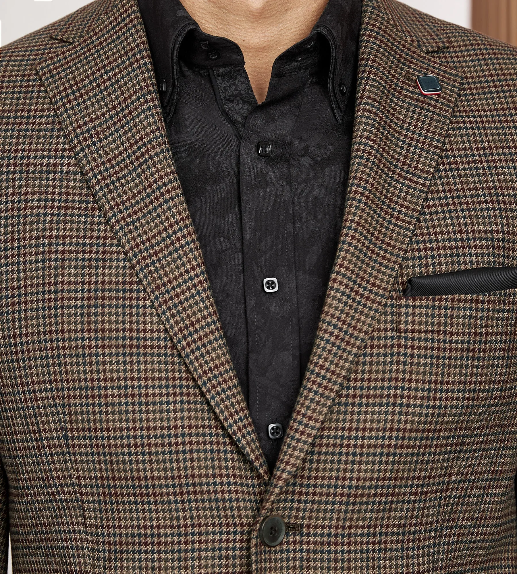 Modern Fit Woven Multi Houndstooth Sport Jacket sold by Tip Top product image thumbnail 2