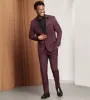 Modern Fit Burgundy Solid Suit sold by Tip Top