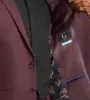Modern Fit Burgundy Solid Suit sold by Tip Top