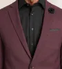 Modern Fit Burgundy Solid Suit sold by Tip Top