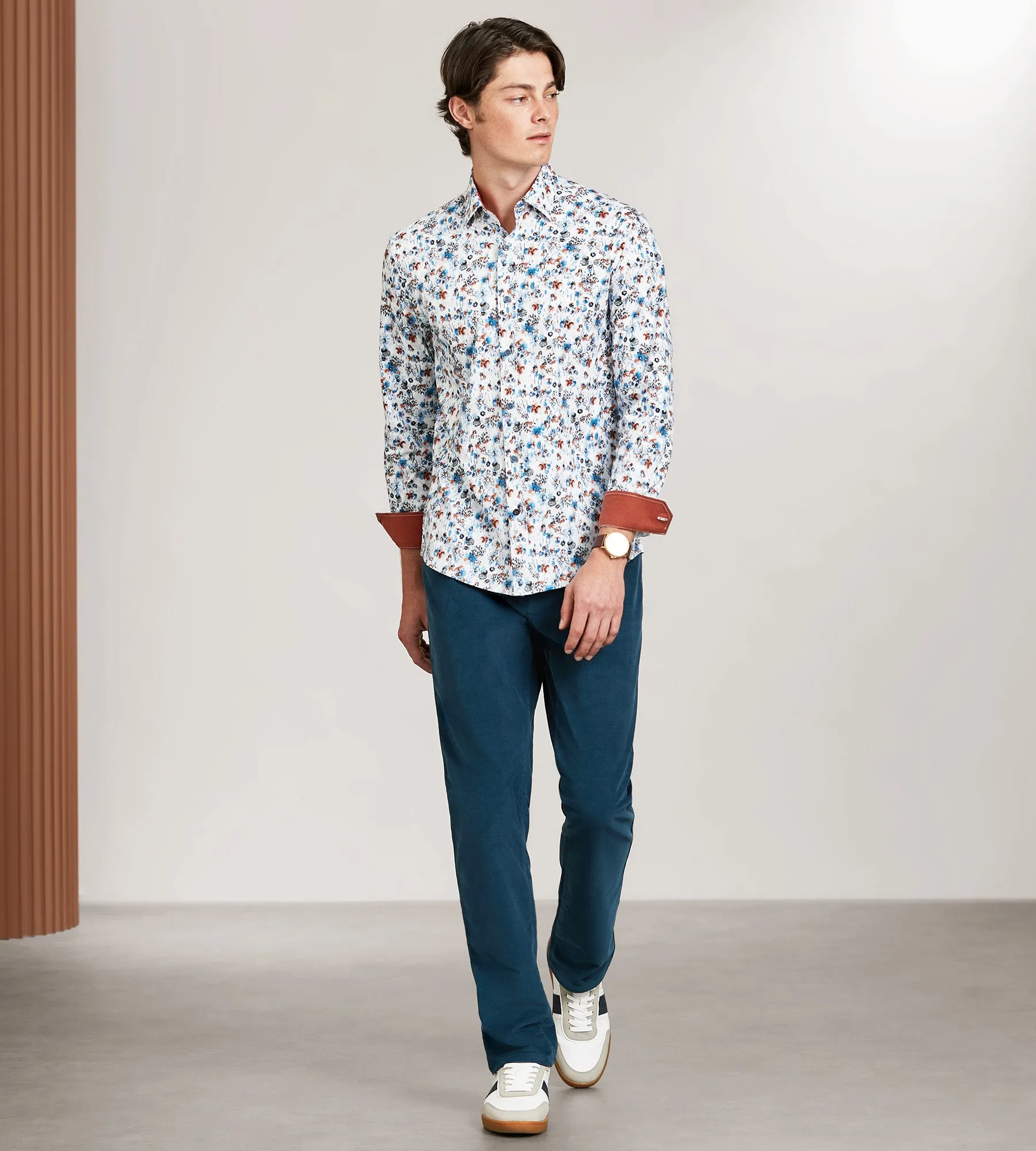 Modern Fit 360 Stretch Long Sleeve Plaid Printed Sport Shirt sold by Tip Top product image thumbnail 5