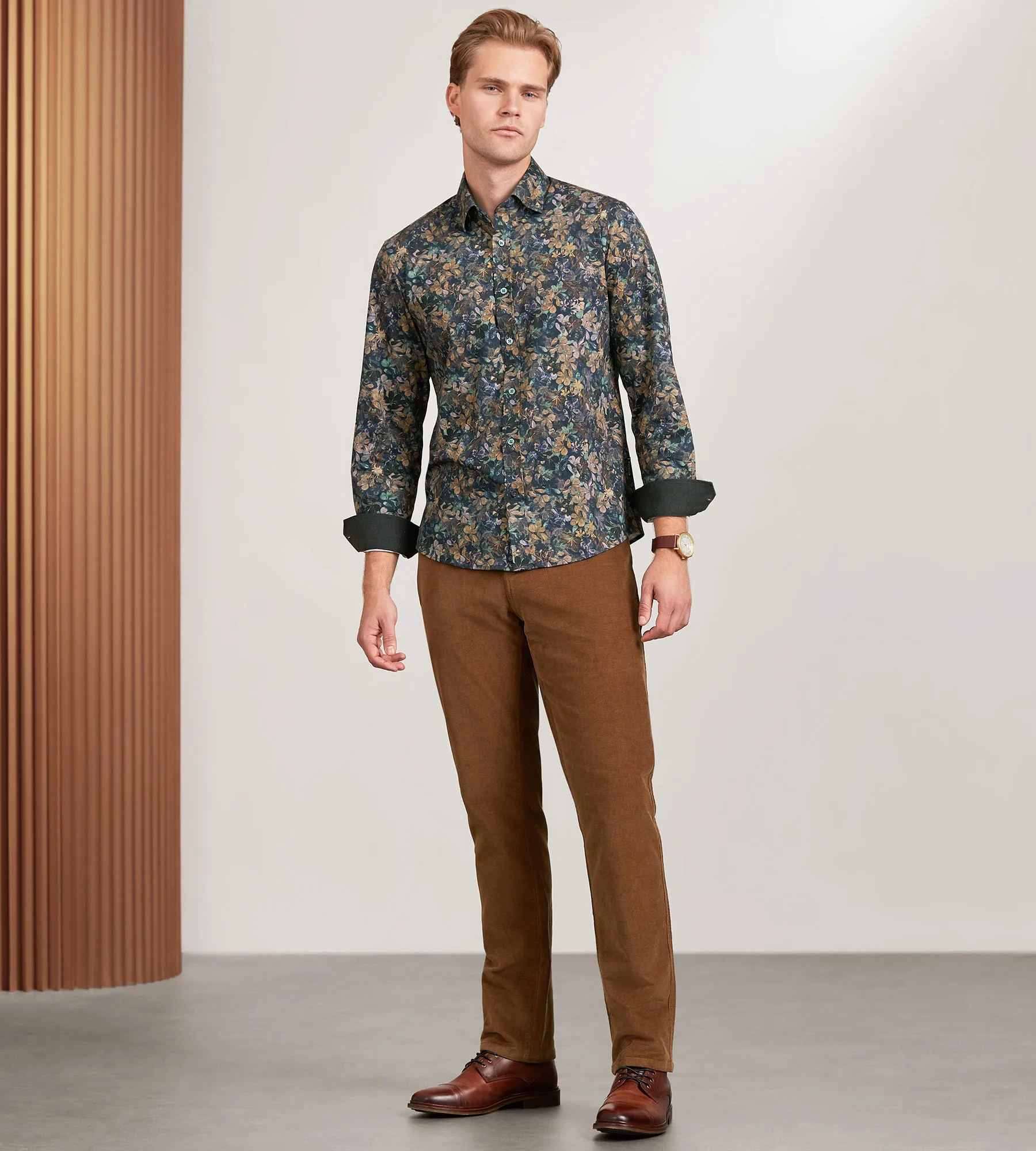 Modern Fit 360 Stretch Long Sleeve Plaid Printed Sport Shirt sold by Tip Top product image thumbnail 5