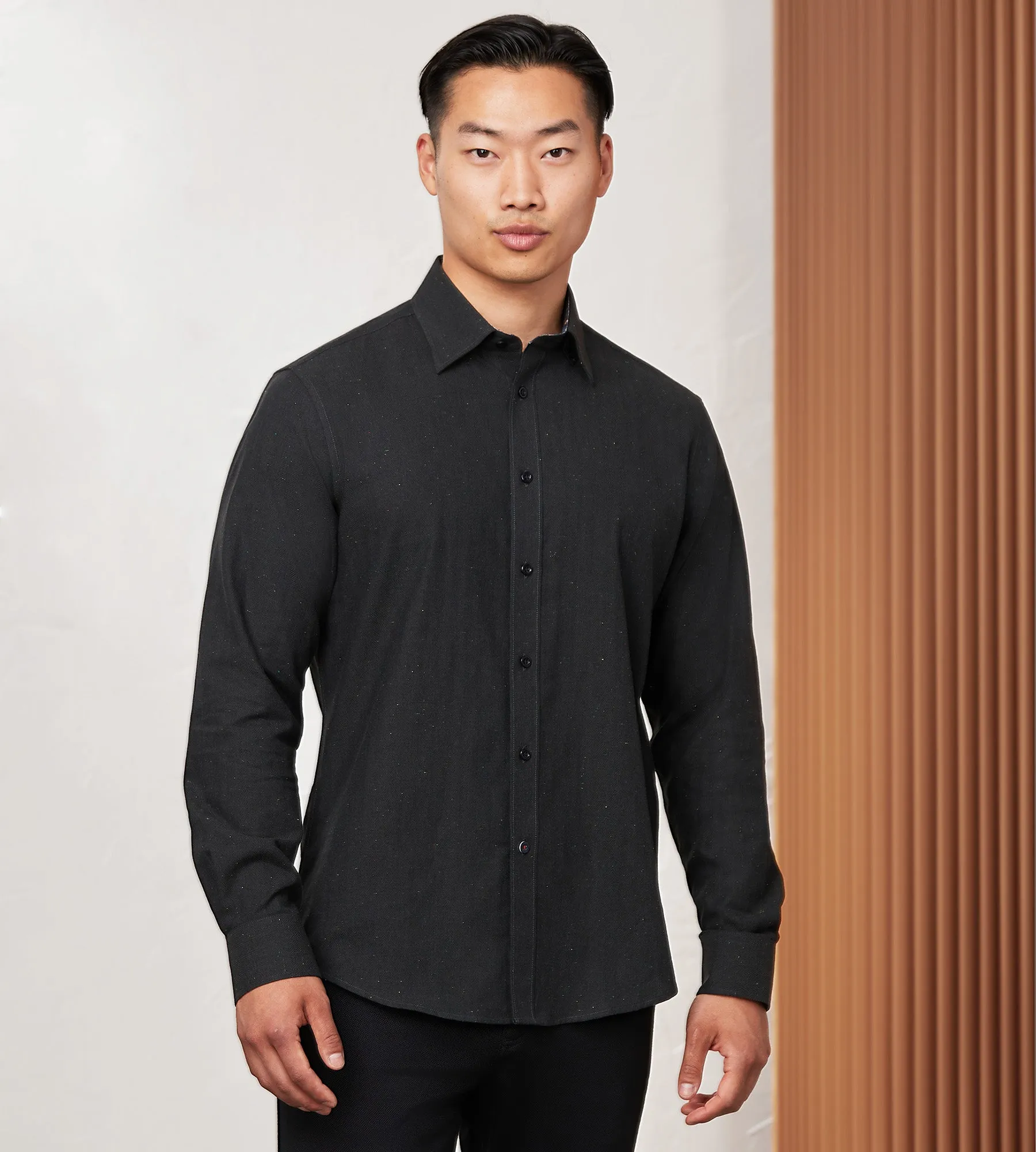 Modern Fit Long Sleeve Flannel Soft Touch Sport Shirt sold by Tip Top