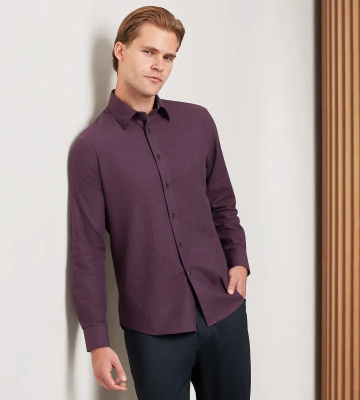 Modern Fit Long Sleeve Flannel Soft Touch Sport Shirt sold by Tip Top