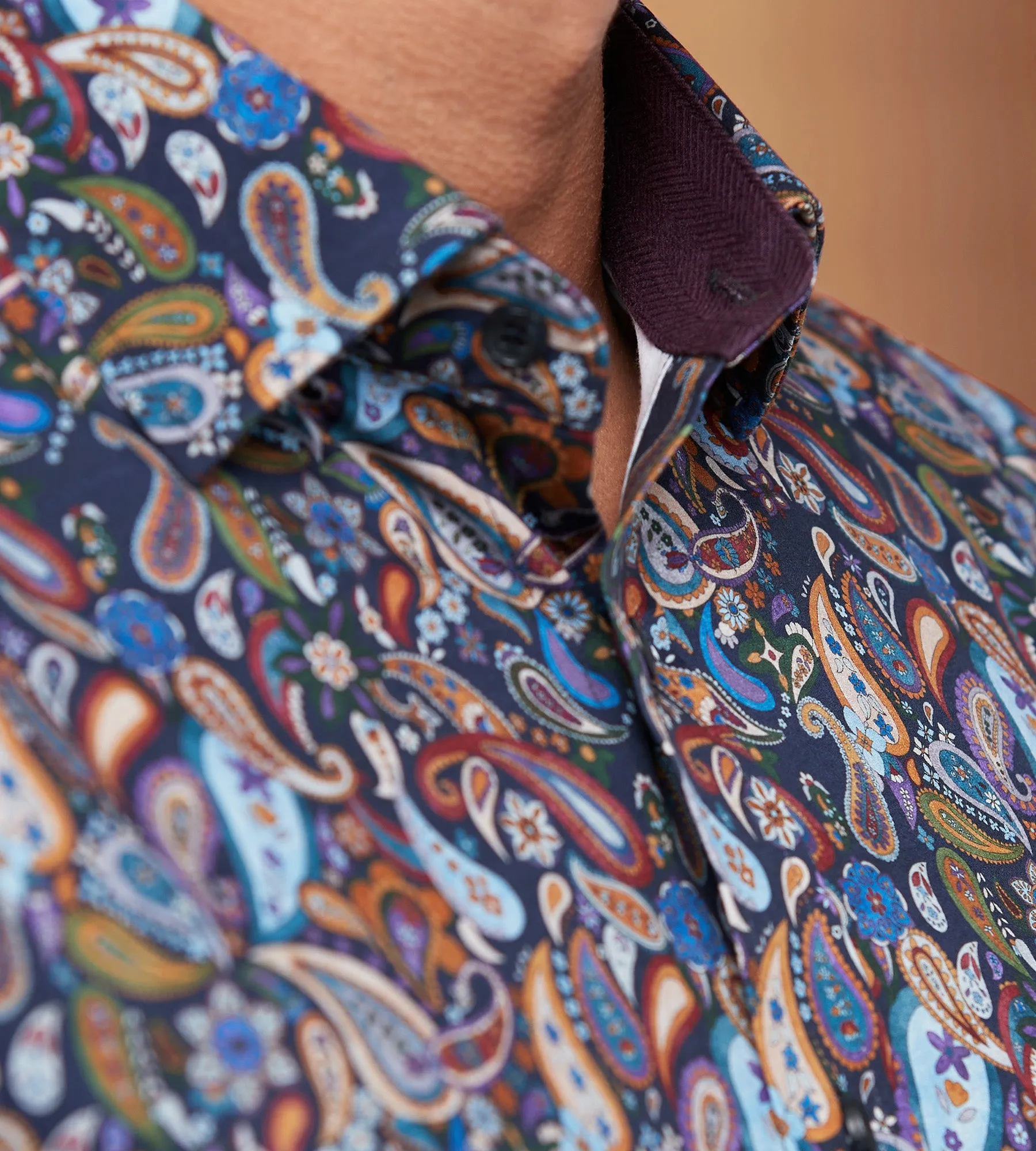 Modern Fit 360 Stretch Long Sleeve Plaid Printed Sport Shirt sold by Tip Top product image thumbnail 3