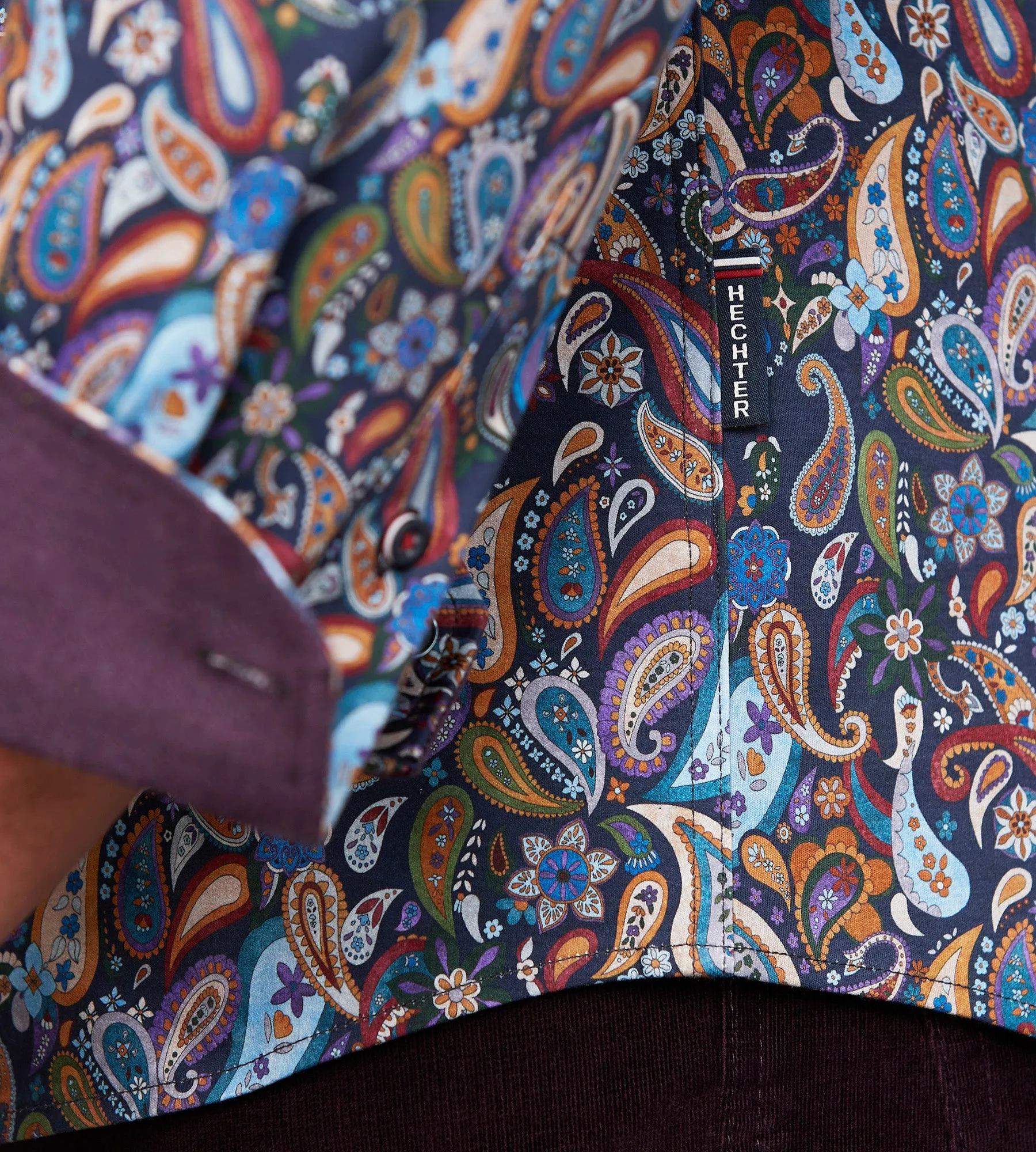 Modern Fit 360 Stretch Long Sleeve Plaid Printed Sport Shirt sold by Tip Top product image thumbnail 4