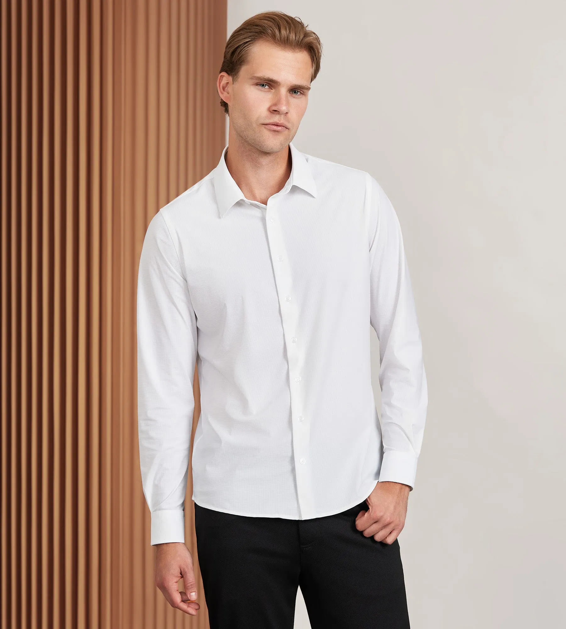 Modern Fit Long Sleeve Sport Shirt sold by Tip Top product image thumbnail 5