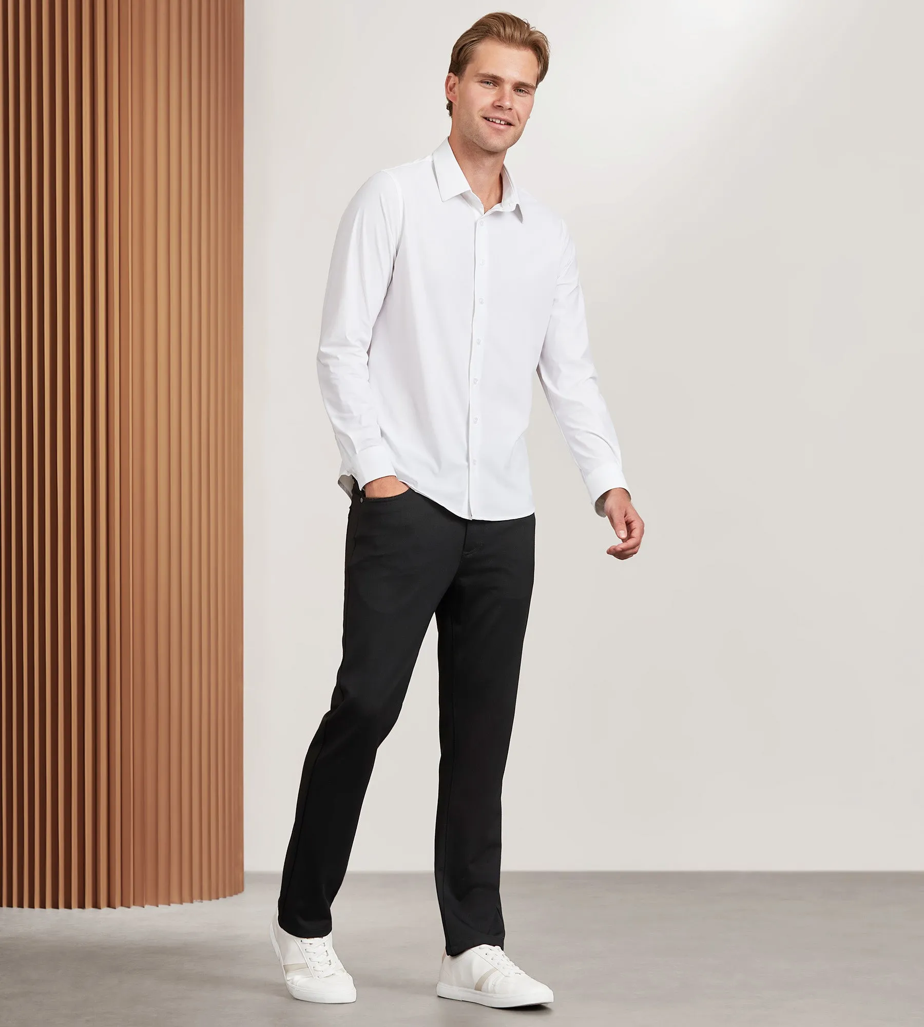 Modern Fit Long Sleeve Sport Shirt sold by Tip Top product image thumbnail 4