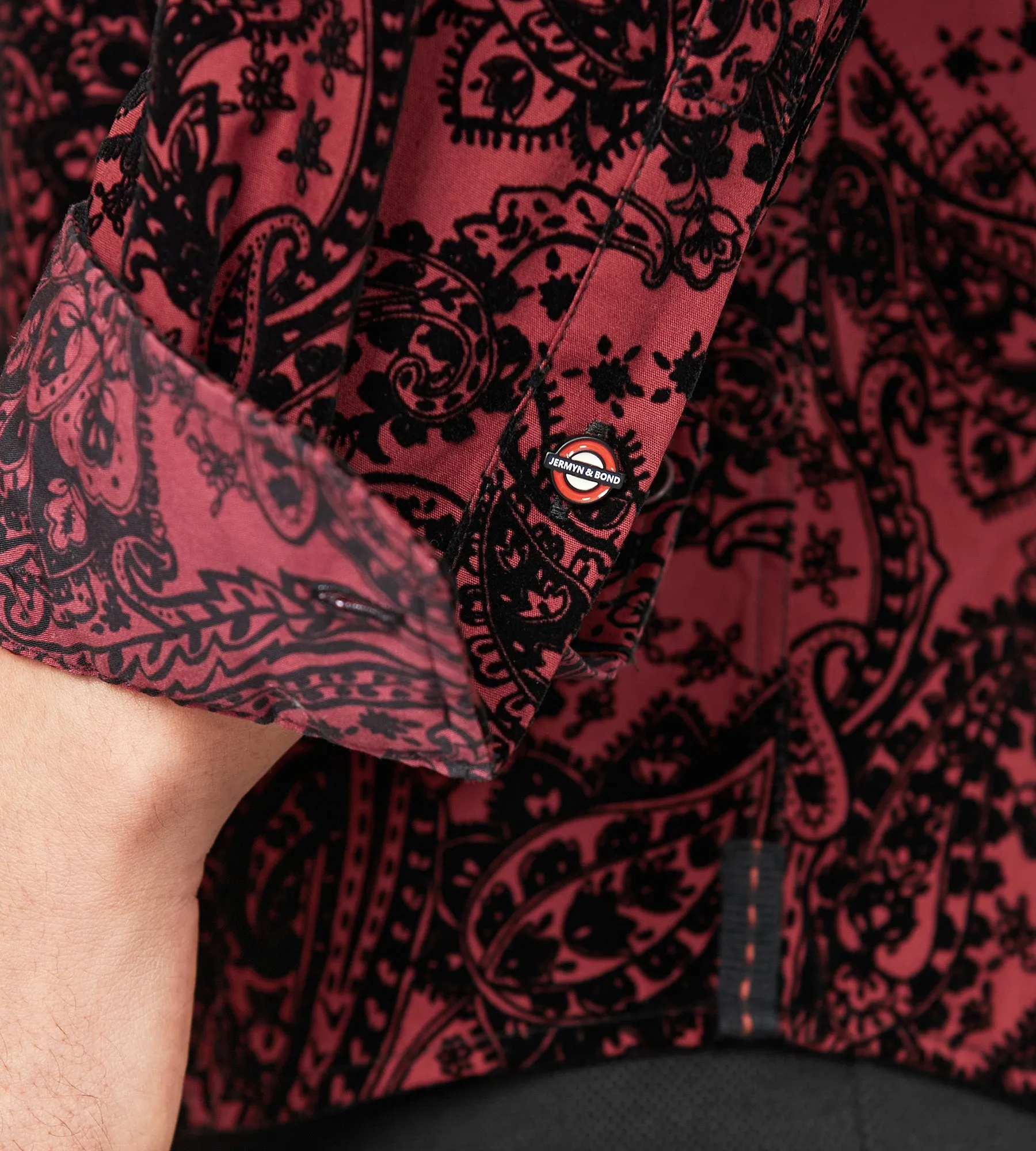 Modern Fit Long Sleeve Flocking Sport Shirt sold by Tip Top product image thumbnail 4