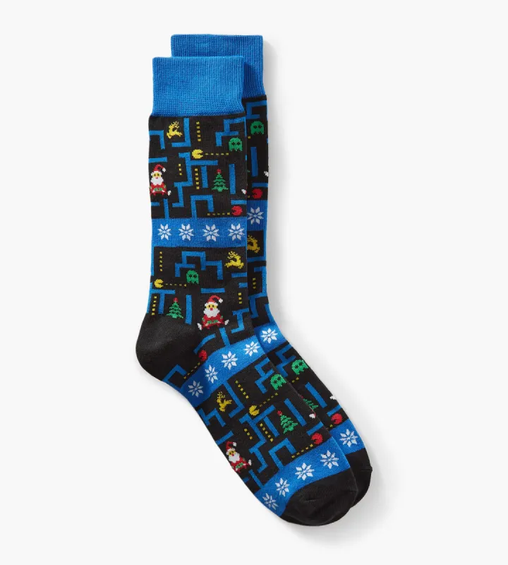 Santa & Pac Man Socks sold by Tip Top