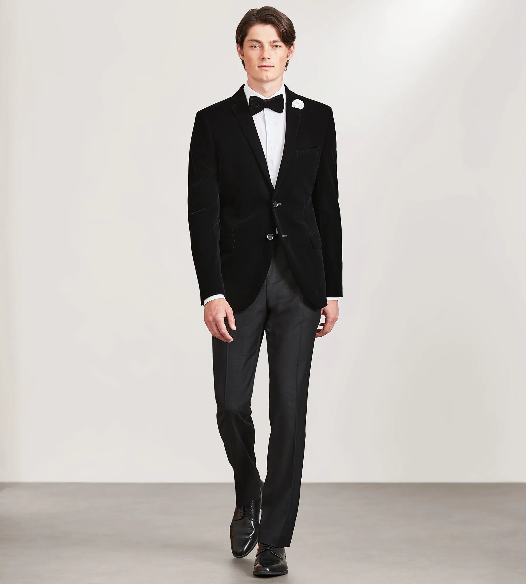 Slim Fit Black Velvet Suit Jacket sold by Tip Top product image thumbnail 4