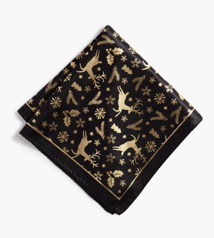 Reindeer Pocket Square sold by Tip Top