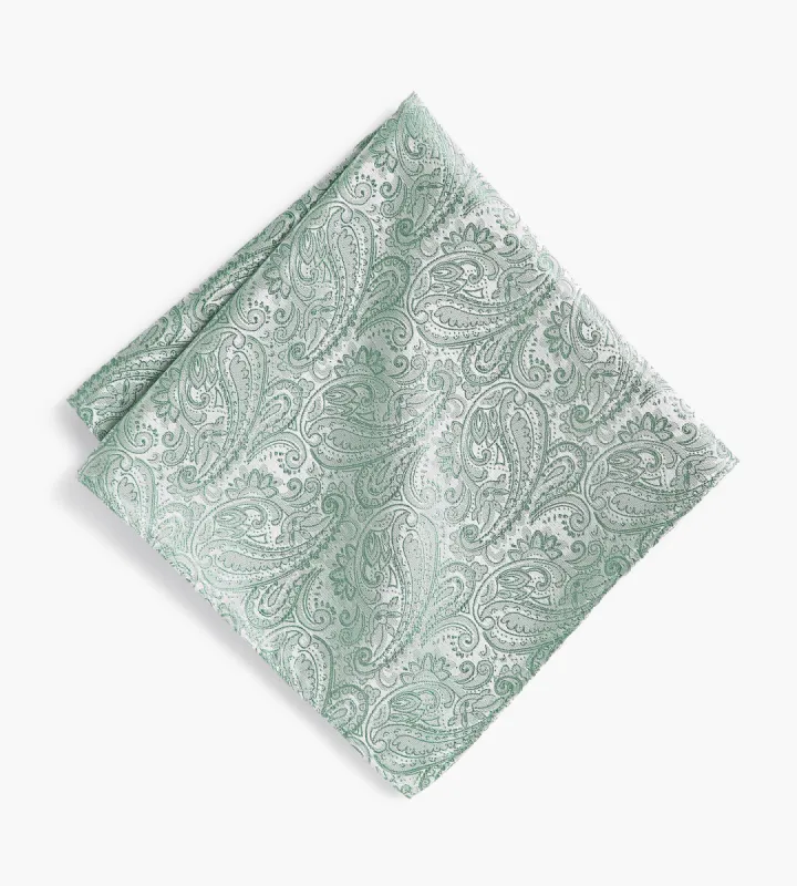 Tonal Paisley Pocket Square sold by Tip Top