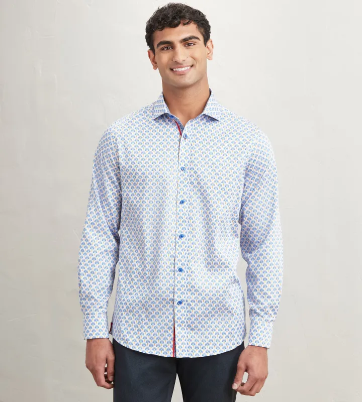 Modern Fit Long Sleeve Printed Casual Shirt sold by Tip Top