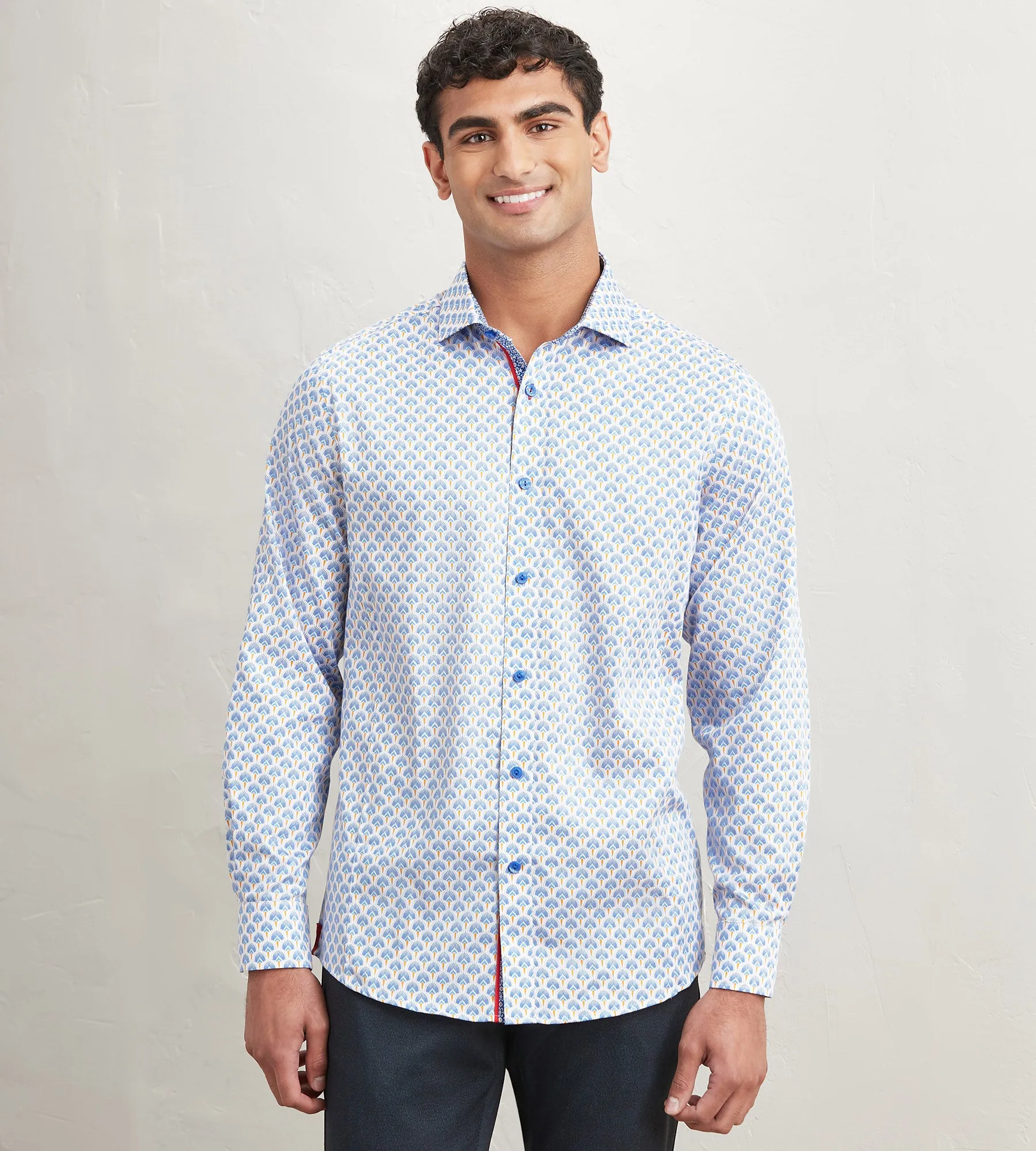 Modern Fit Long Sleeve Printed Casual Shirt sold by Tip Top