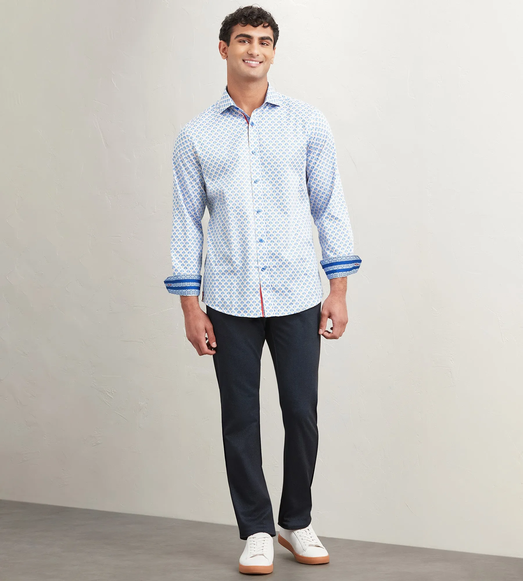 Modern Fit Long Sleeve Printed Casual Shirt sold by Tip Top product image thumbnail 5