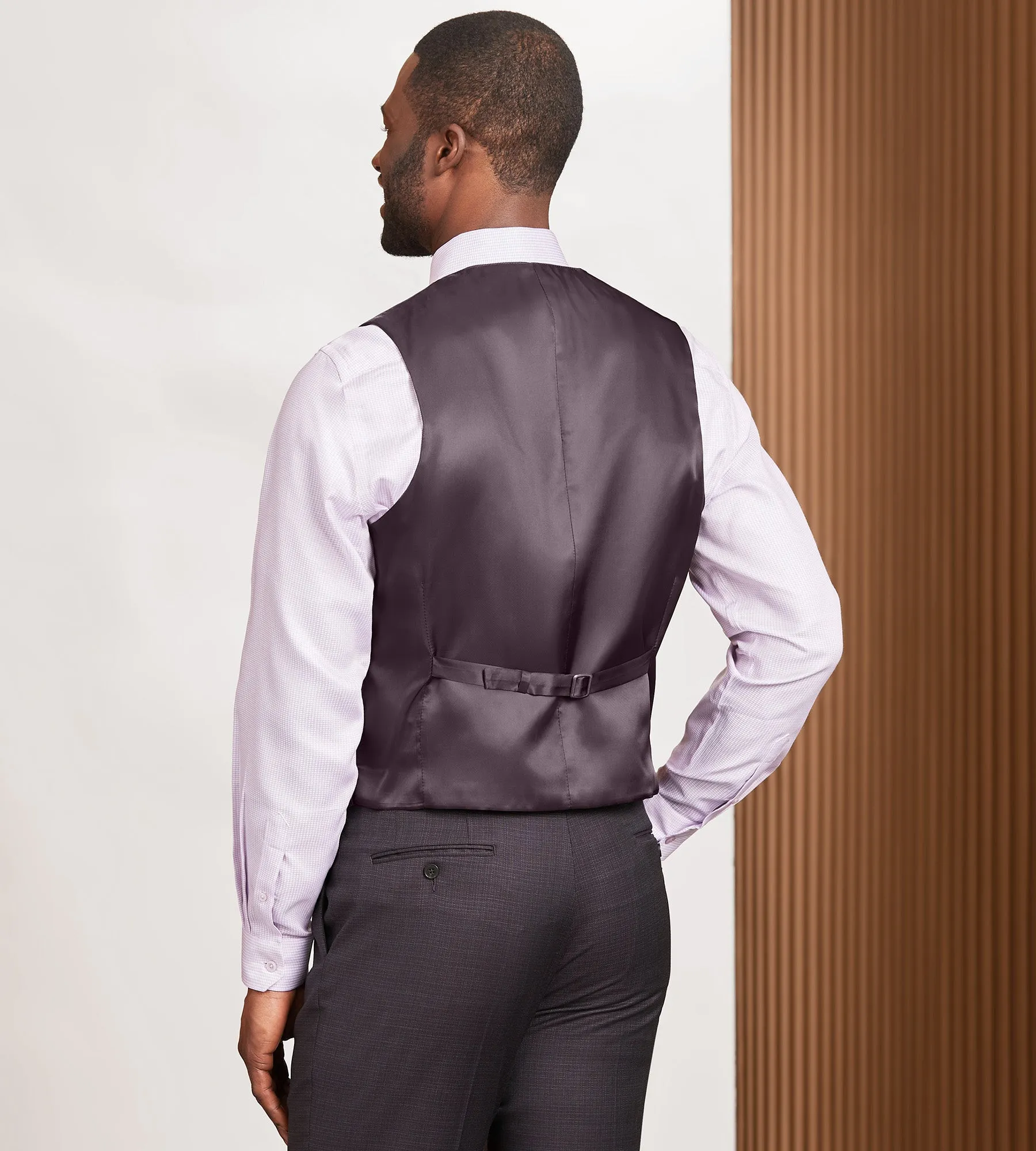 Modern Fit Burgundy Neat Suit Vest sold by Tip Top product image thumbnail 3