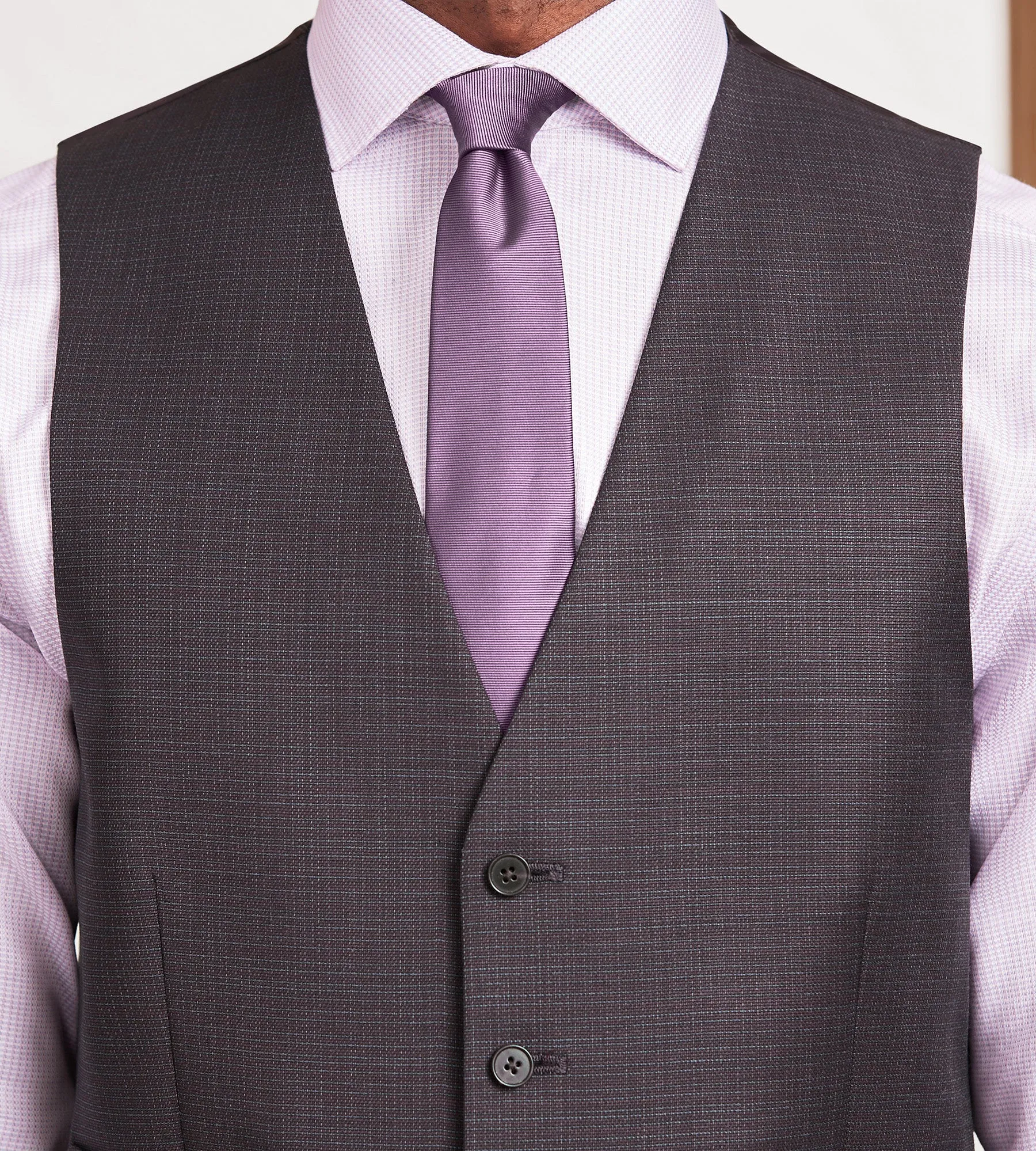 Modern Fit Burgundy Neat Suit Vest sold by Tip Top product image thumbnail 2