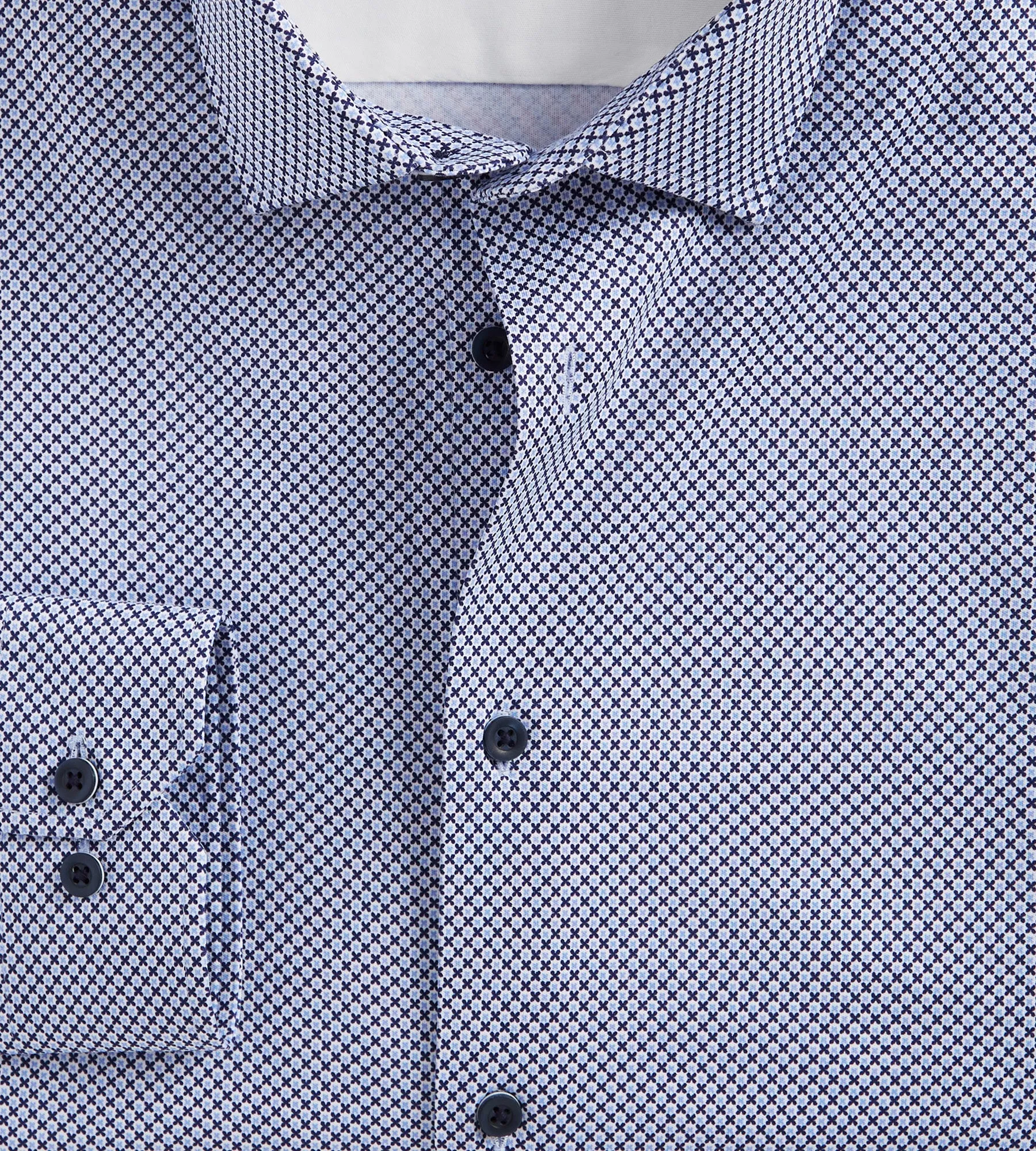 Slim Fit 360 Stretch Knit Non-Iron Soft Touch Geo Print Jersey Dress Shirt sold by Tip Top product image thumbnail 2