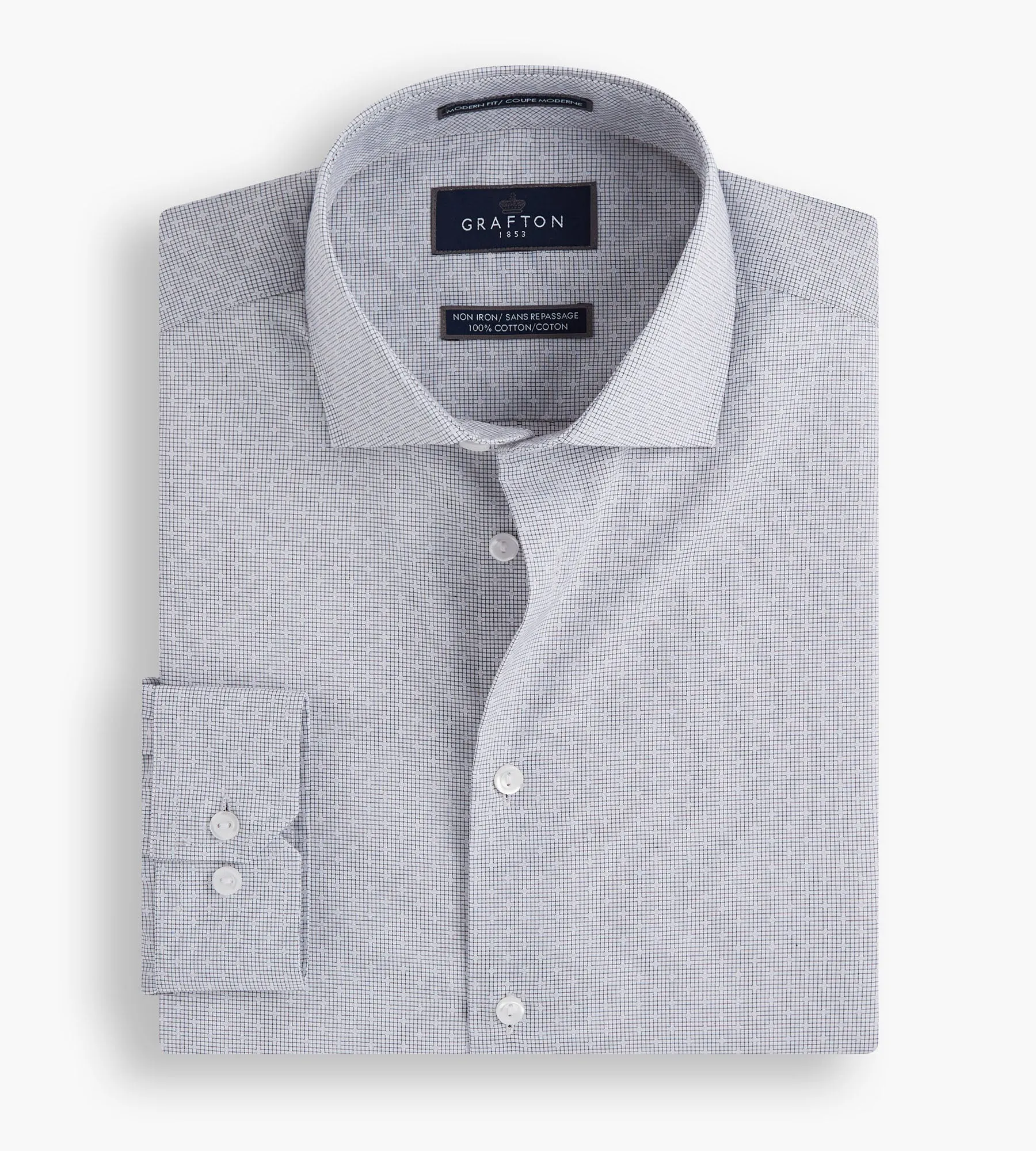 Modern Fit Geo Print Dress Shirt sold by Tip Top