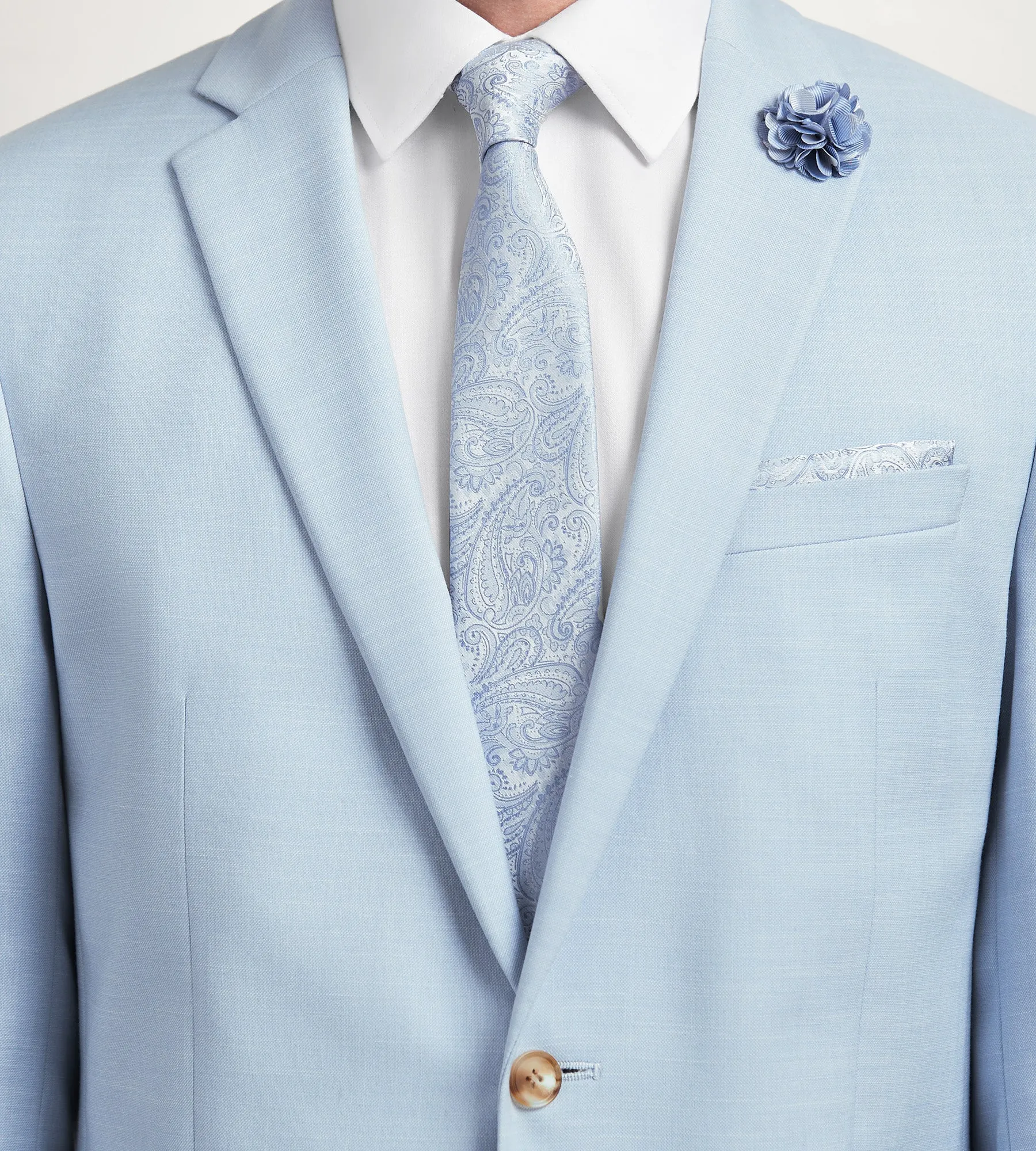 Slim Fit Light Blue Solid Suit sold by Tip Top product image thumbnail 2