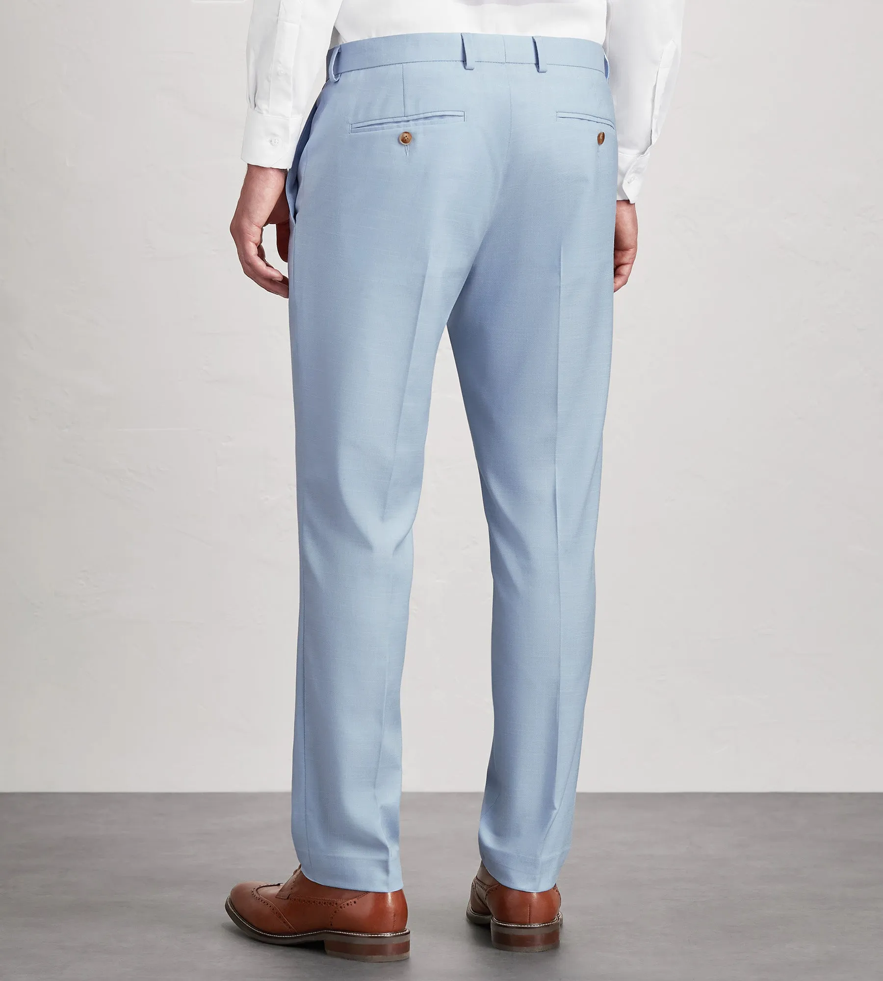 Slim Fit Light Blue Solid Suit Pants sold by Tip Top product image thumbnail 3