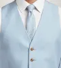 Light Blue Solid Vest sold by Tip Top