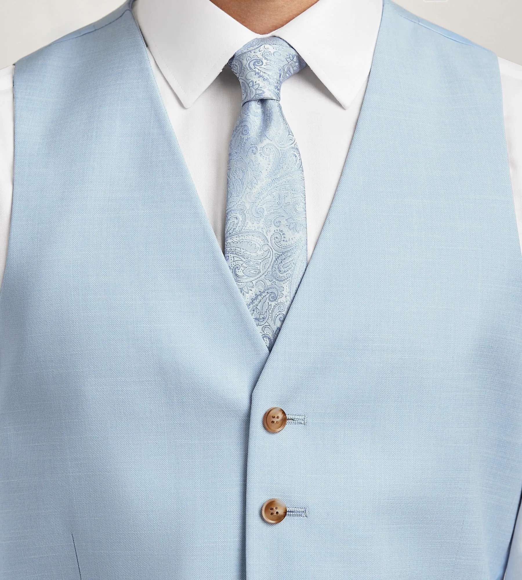 Light Blue Solid Vest sold by Tip Top product image thumbnail 2