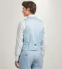 Light Blue Solid Vest sold by Tip Top
