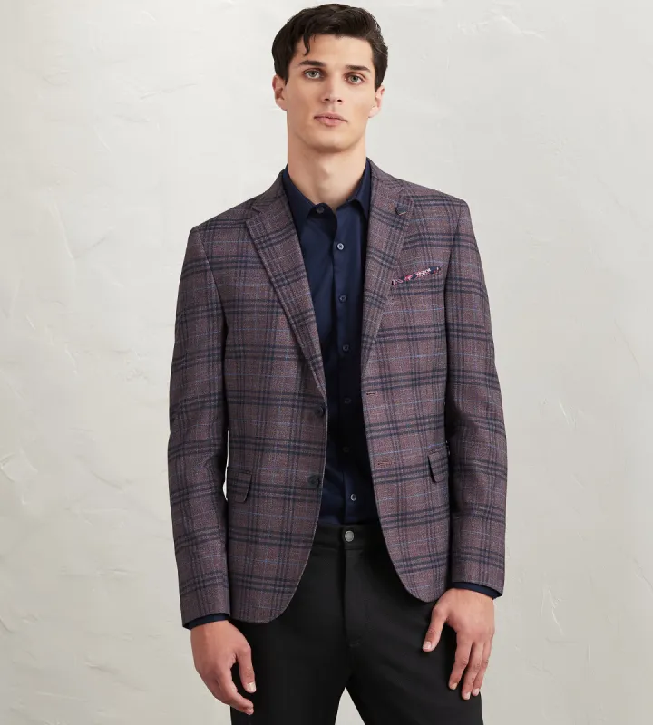 Modern Fit Woven Plaid Sport Jacket sold by Tip Top