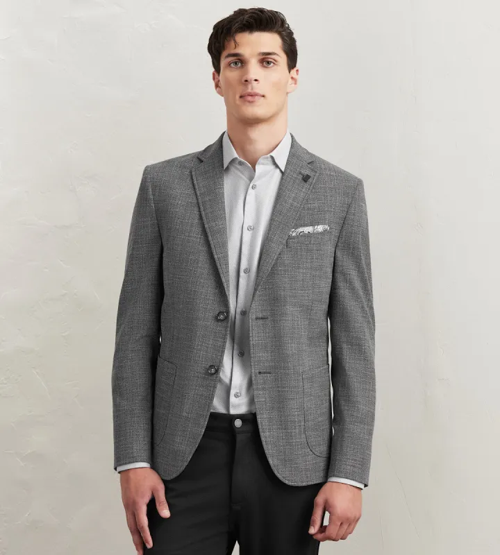 Modern Fit Textured Solid Sport Jacket sold by Tip Top