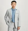 Slim Fit Light Grey Plaid Suit sold by Tip Top
